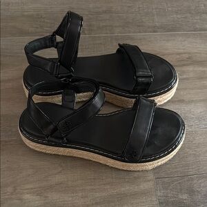 Tory Burch Black Espadrilles with Modern Design